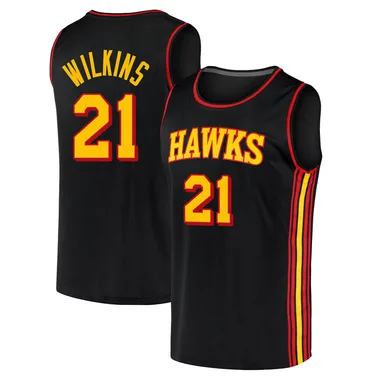 Black Dominique Wilkins Youth Fast Break Atlanta Hawks 2020/21 Jersey - Statement Edition